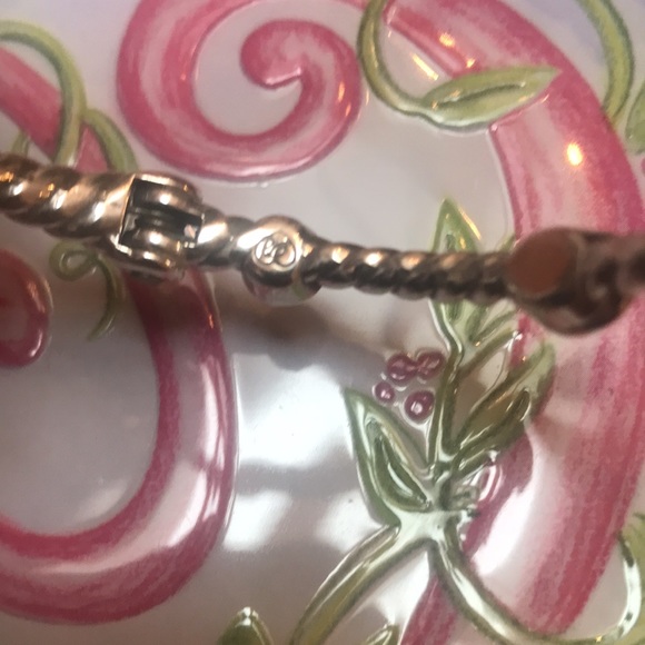 Brighton Bracelet. .Silver with amber color rhinestone and bead.  Perfect ! - Picture 4 of 5